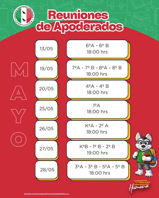 reuniones mayo 2026